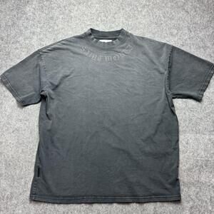 Saint Morta Shirt Mens Medium Gray Faded Logo Cross Graphic Streetwear Tee